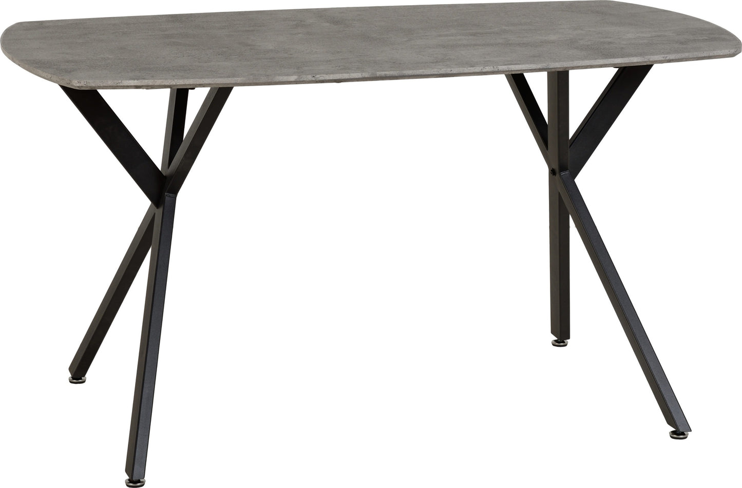 Athos concrete dining set with four chairs