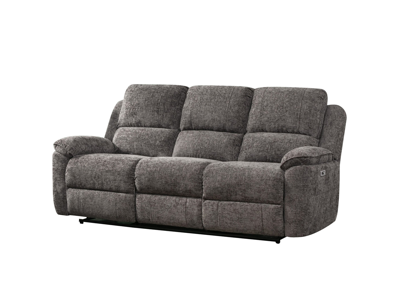 Danielle electric recliner range in grey waffle fabric